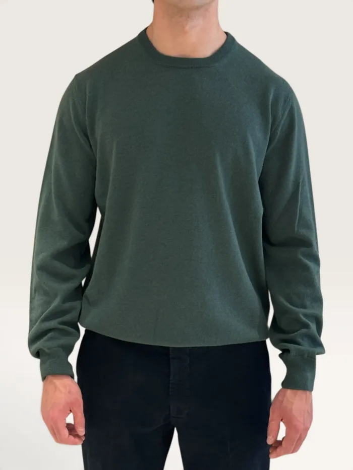 Maglione Girocollo Filippo De Laurentiis in Misto Lana Cashmere Verde art. GC1ML WC12R 680, foto 1 di 3