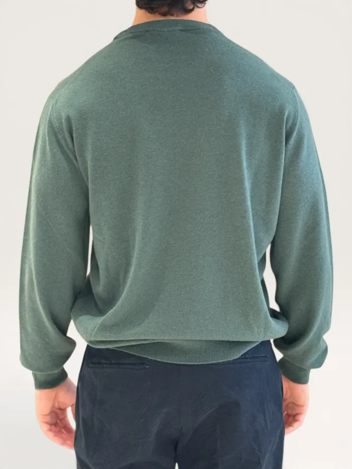 Maglione Girocollo Filippo De Laurentiis in Misto Lana Cashmere Verde art. GC1ML WC12R 680, foto 3 di 3