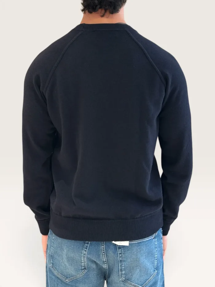 Felpa In Maglia Girocollo Filippo De Laurentiis in Misto Lana Cashmere Blu Navy art. GC1MLR2A WC12R 890, foto 3 di 3