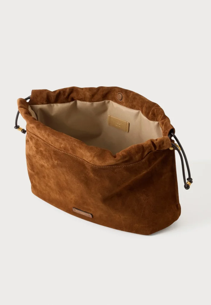 Borsa a Spalla Grande Gianni Chiarini In Camoscio Cuoio art. Morgana Cognac, foto 4 di 6