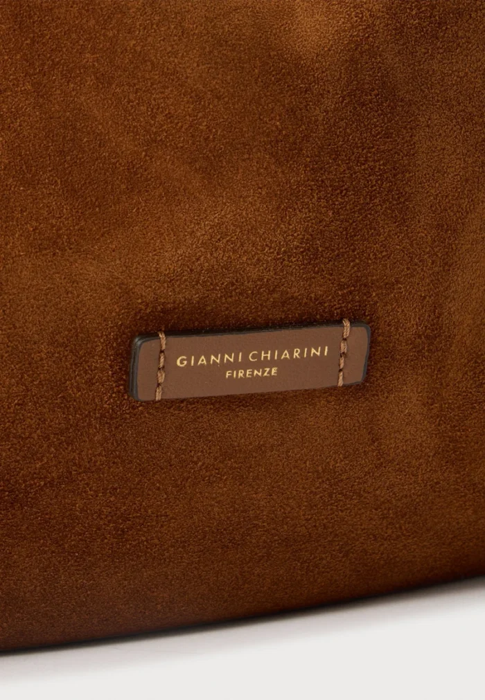 Borsa a Spalla Grande Gianni Chiarini In Camoscio Cuoio art. Morgana Cognac, foto 6 di 6