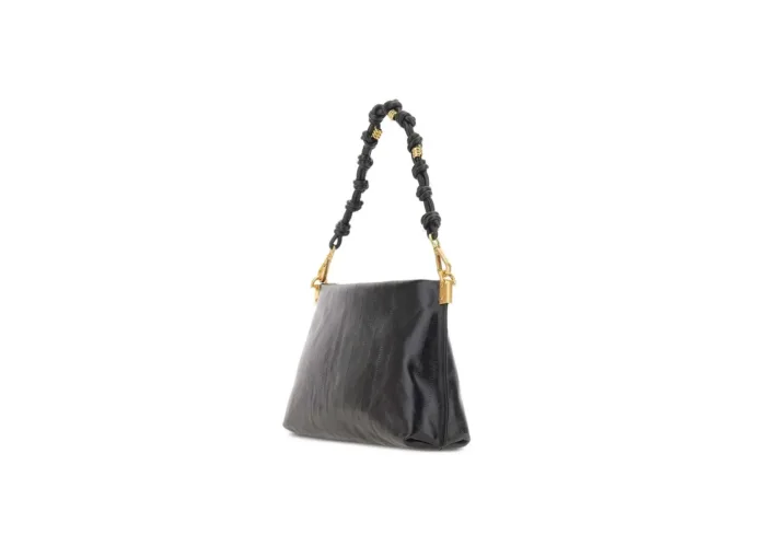 Borsa a Spalla Media con Tracolla Gianni Chiarini In Pelle Stampa Anguilla Nero art. Fanny Nero, foto 4 di 5