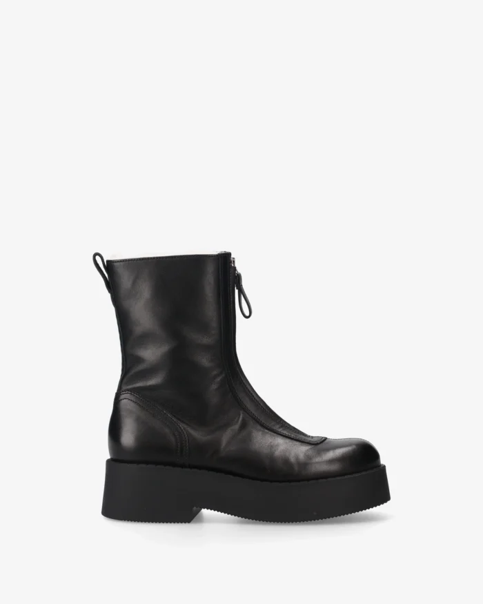 Stivaletti Platform in Pelle Nera Premiata Donna con Lanetta Interna art. M7144M, foto 1 di 6