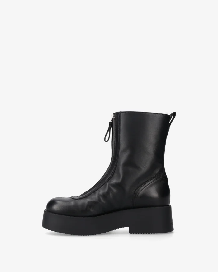 Stivaletti Platform in Pelle Nera Premiata Donna con Lanetta Interna art. M7144M, foto 3 di 6