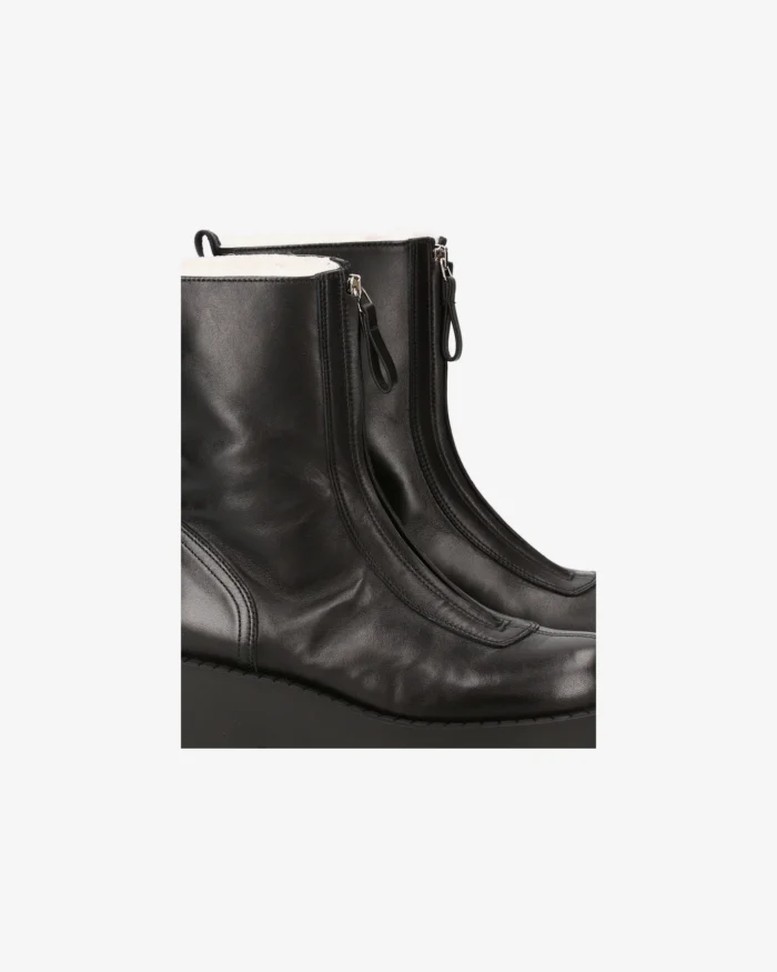 Stivaletti Platform in Pelle Nera Premiata Donna con Lanetta Interna art. M7144M, foto 6 di 6