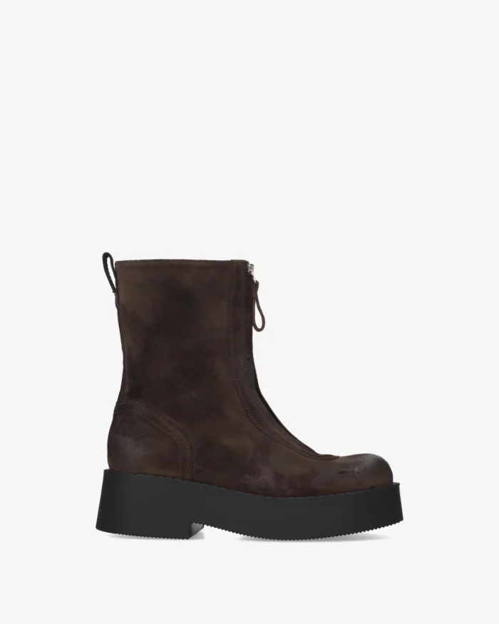 Stivaletti Platform in Pelle Scamosciata Testa di Moro Premiata Donna art. M7144, foto 1 di 6