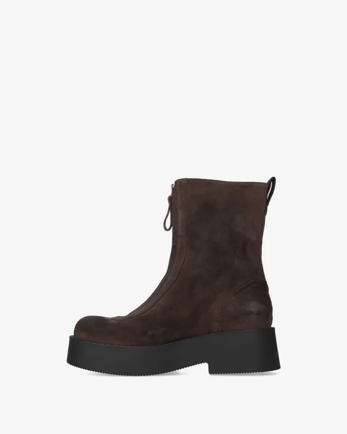 Stivaletti Platform in Pelle Scamosciata Testa di Moro Premiata Donna art. M7144, foto 3 di 6