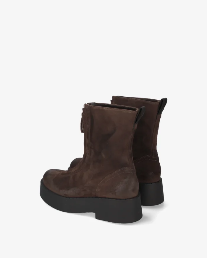Stivaletti Platform in Pelle Scamosciata Testa di Moro Premiata Donna art. M7144, foto 5 di 6