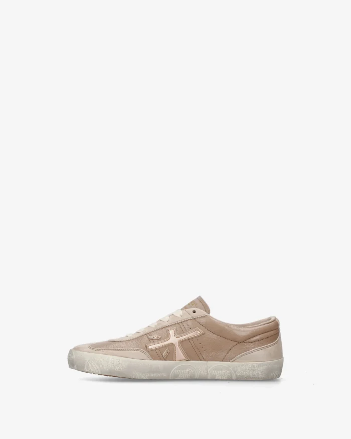 Sneakers Premiata Donna in Camoscio e Pelle Beige art. Davidd 8605, foto 2 di 5