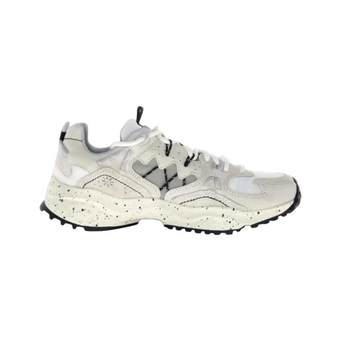 Sneakers Flower Mountain Uomo in Camoscio e Nylon Bianco art. Yamabushi Uni 0E07 Cream-off White-Black, foto 1 di 5