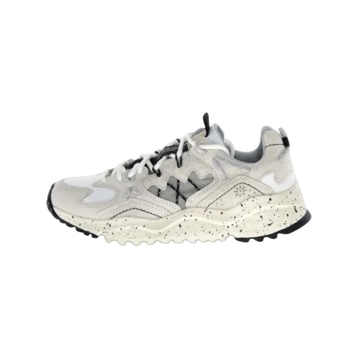 Sneakers Flower Mountain Uomo in Camoscio e Nylon Bianco art. Yamabushi Uni 0E07 Cream-off White-Black, foto 3 di 5