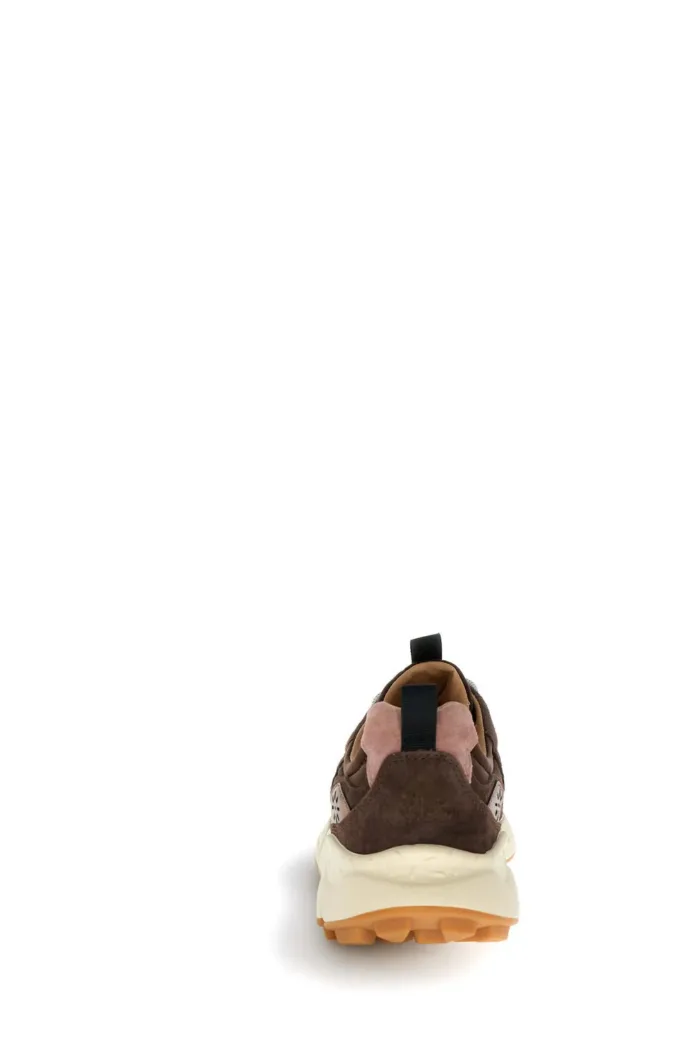 Sneakers Flower Mountain Donna in Camoscio Marrone e Nylon Bronzo art. Yamano 3 Uni 4D80 Brown Bronze, foto 2 di 4