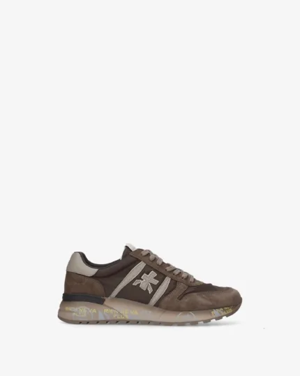 Sneakers Premiata Uomo in Camoscio e Nylon Marrone art. Lander 8410
