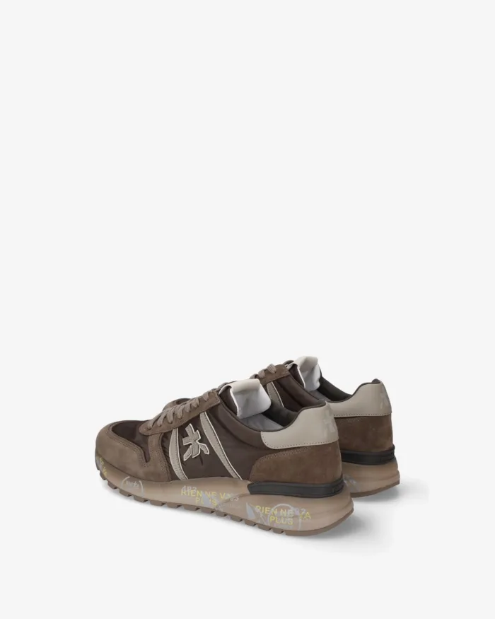 Sneakers Premiata Uomo in Camoscio e Nylon Marrone art. Lander 8410, foto 5 di 5