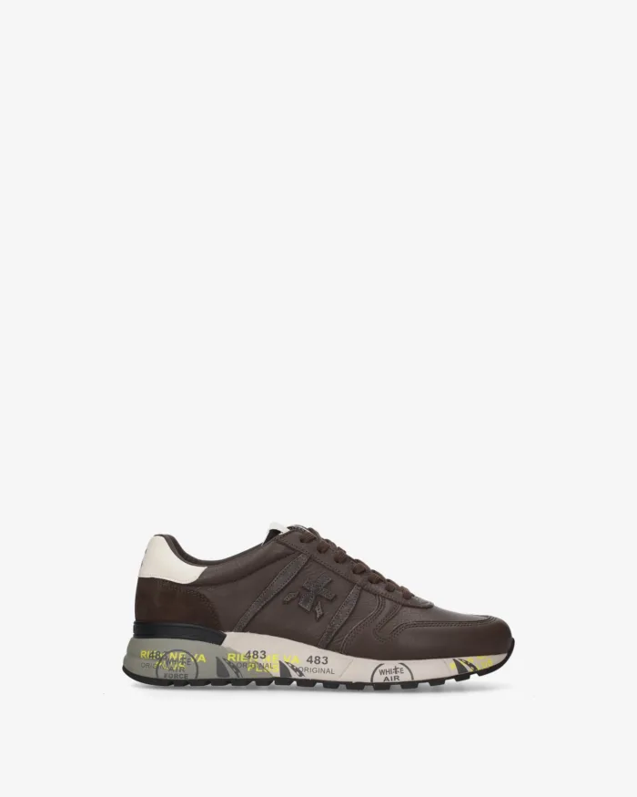 Sneakers Premiata Uomo in Pelle Marrone art. Lander 8658, foto 1 di 5