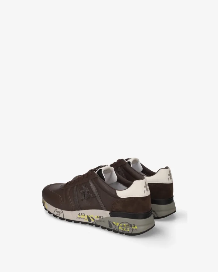 Sneakers Premiata Uomo in Pelle Marrone art. Lander 8658, foto 5 di 5