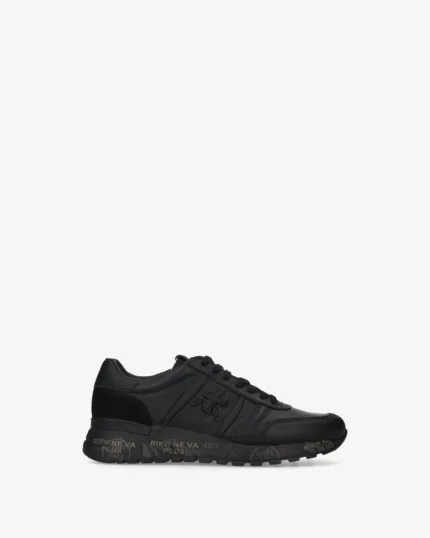 Sneakers Premiata Uomo in Pelle Nera art. Lander 8659