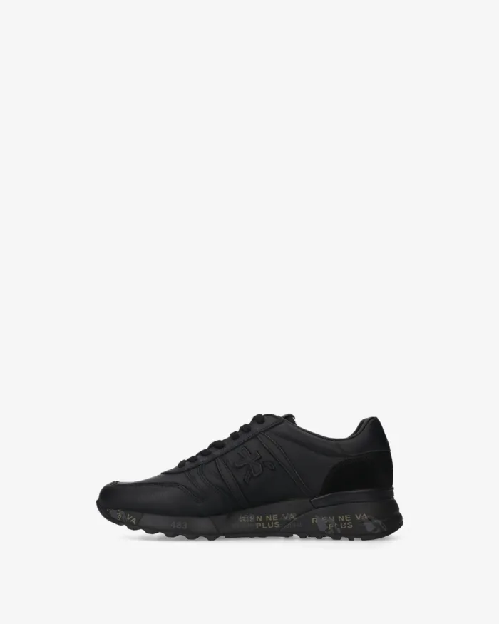 Sneakers Premiata Uomo in Pelle Nera art. Lander 8659, foto 3 di 4