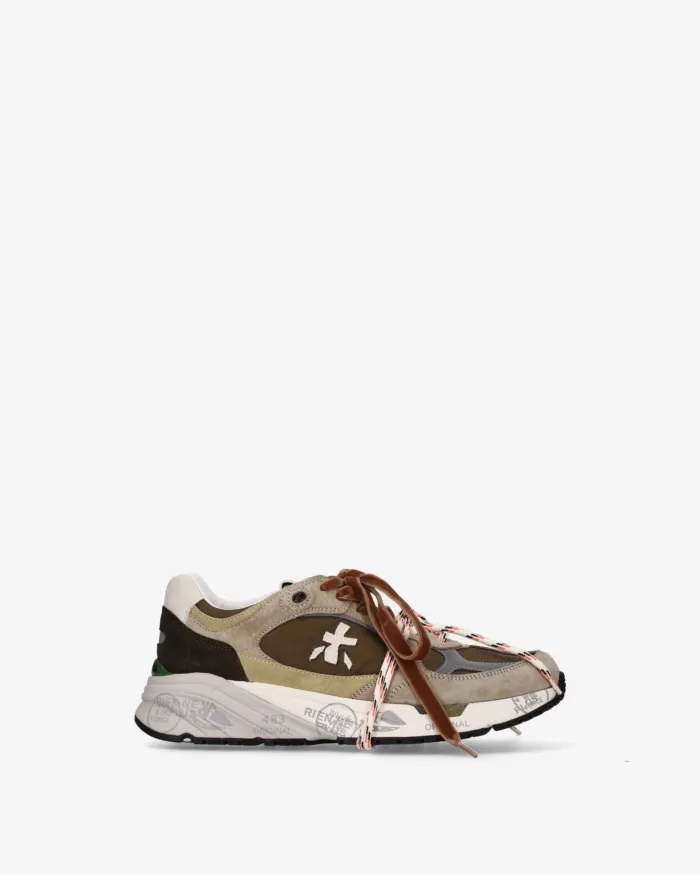 Sneakers Premiata Donna in Camoscio e Nylon Verde art. Mased 8521L, foto 1 di 5