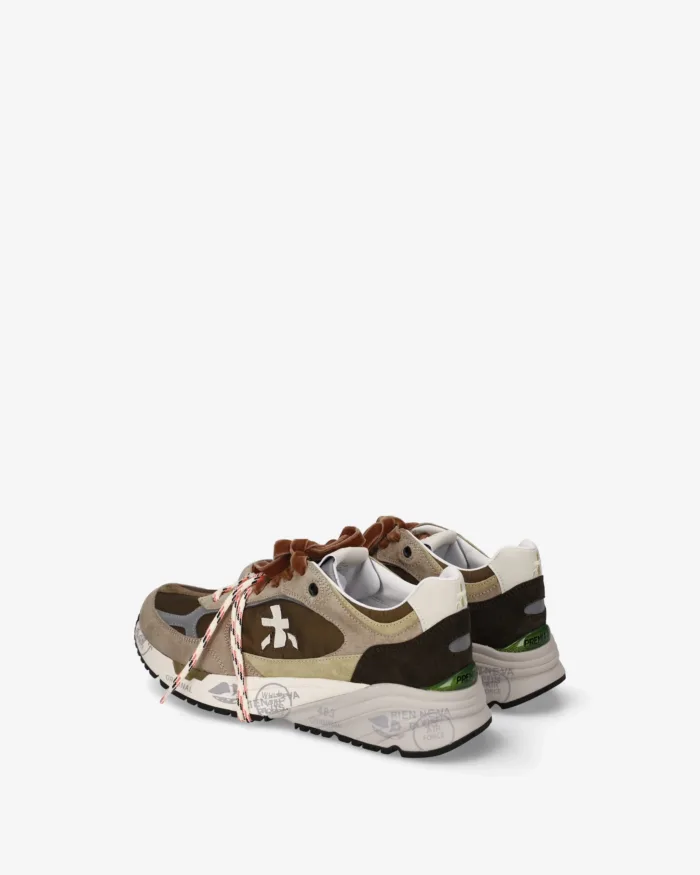Sneakers Premiata Donna in Camoscio e Nylon Verde art. Mased 8521L, foto 5 di 5