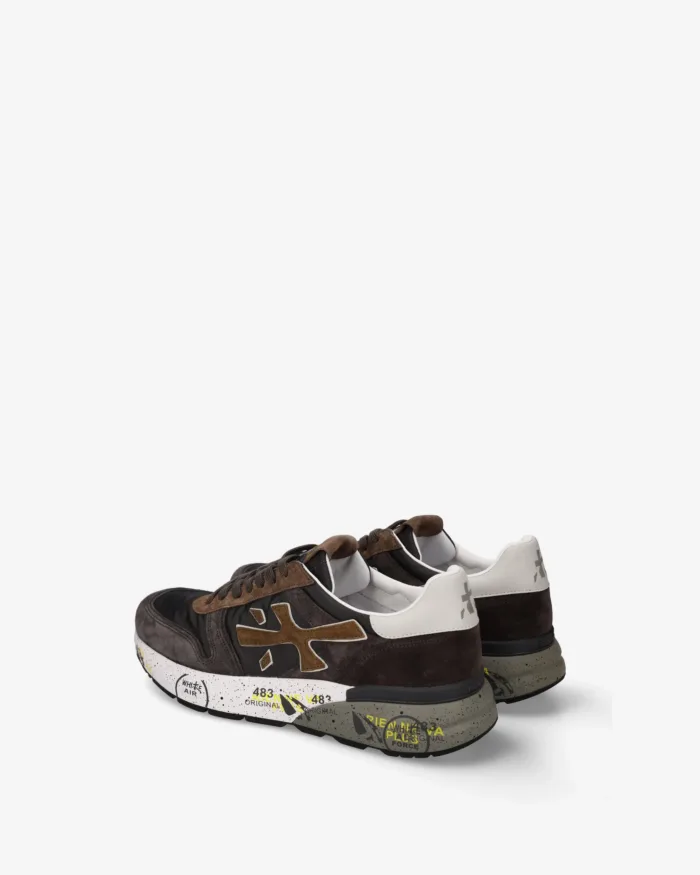 Sneakers Premiata Uomo in Camoscio Grigio con dettagli tortora art. Mick 8432, foto 5 di 5