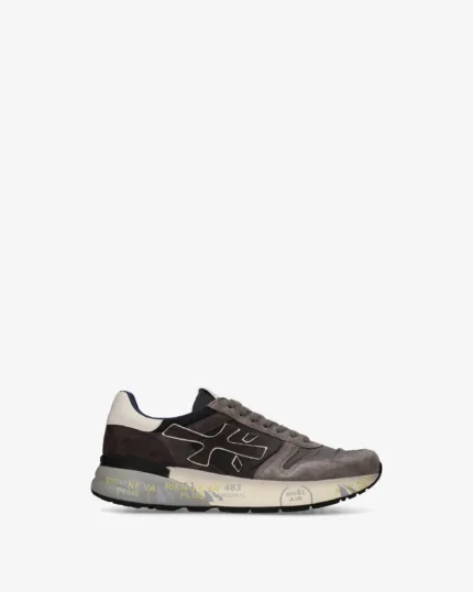 Sneakers Premiata Uomo in Camoscio e Nylon Grigio art. Mick 8433