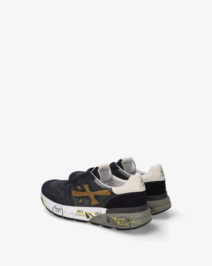 Sneakers Premiata Uomo in Camoscio e Tessuto Tecnico Blu art.  Mick 8435, foto 5 di 5