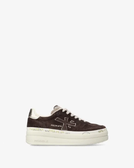 Sneakers Premiata Donna in Camoscio Marrone art. Micol 7894