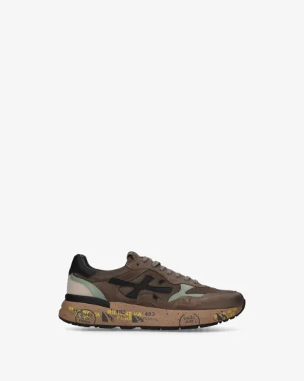 Sneakers Premiata Uomo in Camoscio e mesh Marrone art.  Mick 0.1 8436