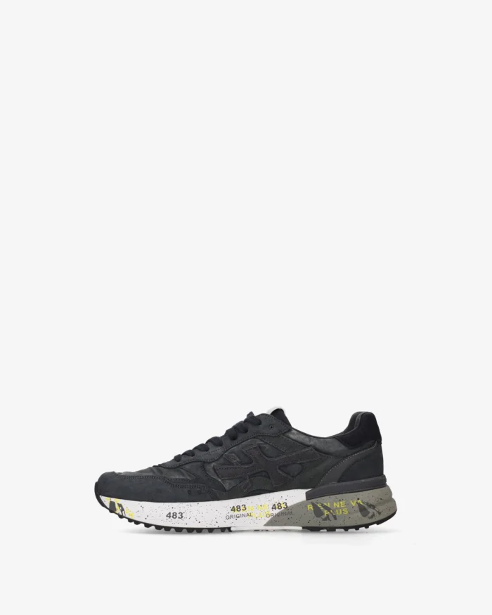 Sneakers Premiata Uomo in Camoscio Blu navy dettagli tono su tono e panna art. Mick 0.1 8448, foto 2 di 3
