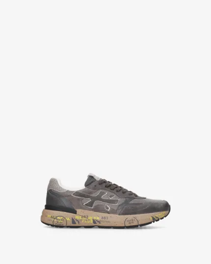 Sneakers Premiata Uomo in Camoscio e Nylon Grigio Antracite art. Mick 0.1 8451