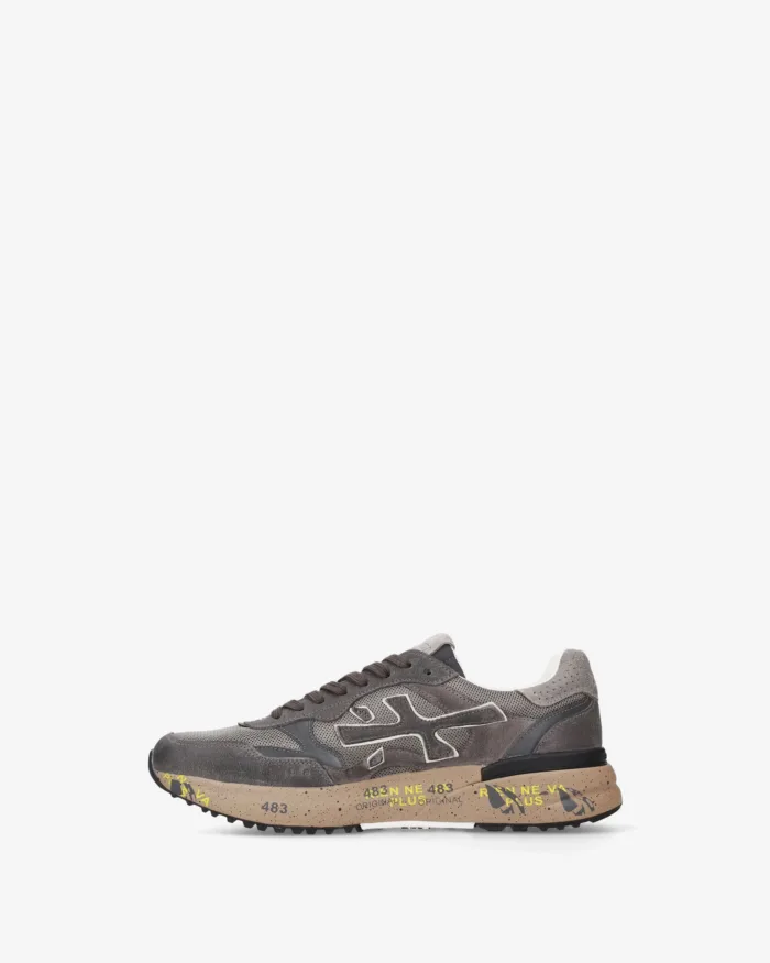 Sneakers Premiata Uomo in Camoscio e Nylon Grigio Antracite art. Mick 0.1 8451, foto 3 di 5