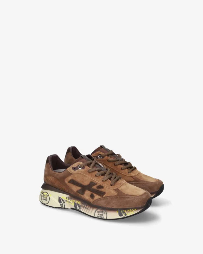 Sneakers Premiata Uomo in Camoscio Cuoio art. Moerun 8539, foto 2 di 5