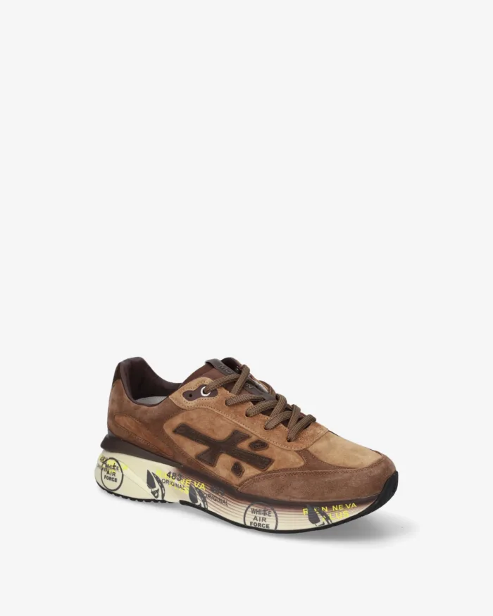 Sneakers Premiata Uomo in Camoscio Cuoio art. Moerun 8539, foto 4 di 5