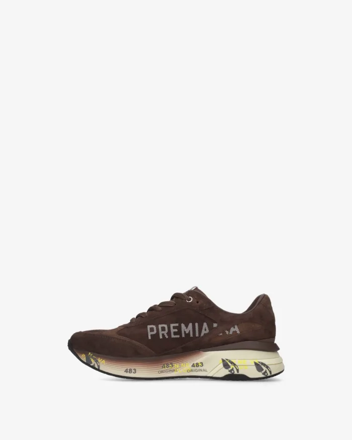 Sneakers Premiata Uomo in Camoscio Testa di Moro art. Moerun 8636, foto 3 di 4