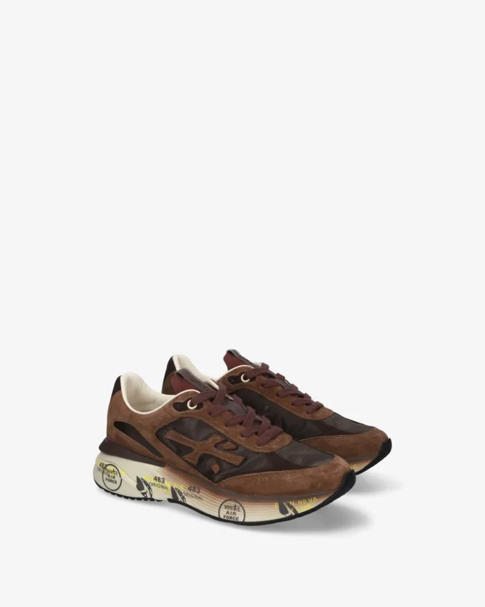 Sneakers Premiata Donna in Camoscio e Nylon Testa di Moro art. Moerund 8562, foto 2 di 5