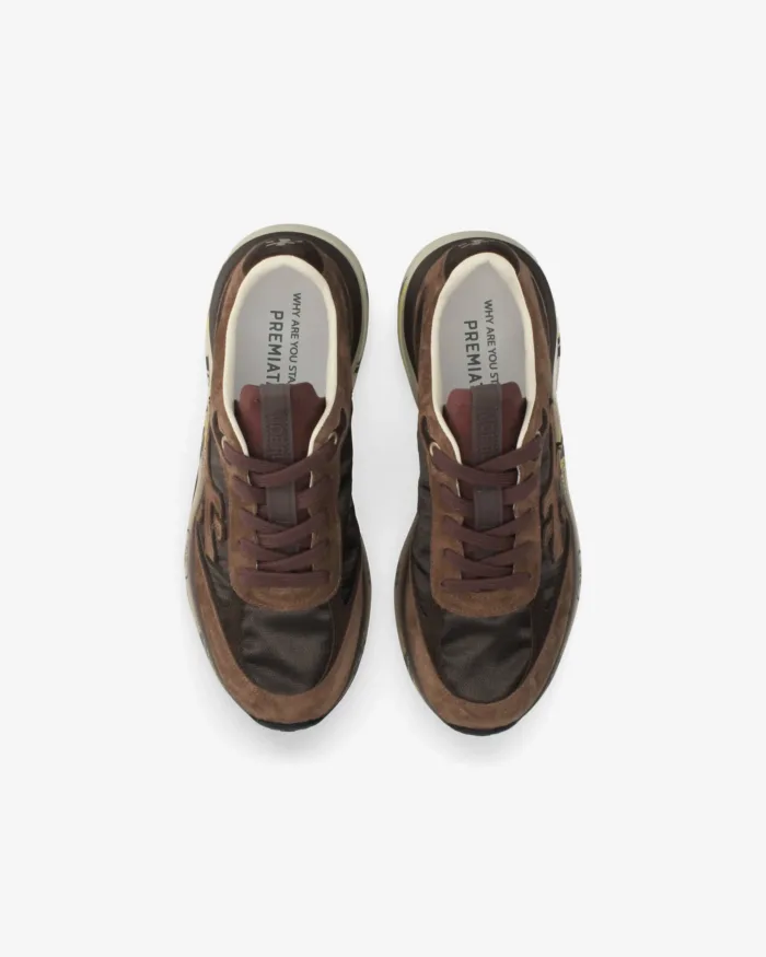 Sneakers Premiata Donna in Camoscio e Nylon Testa di Moro art. Moerund 8562, foto 5 di 5