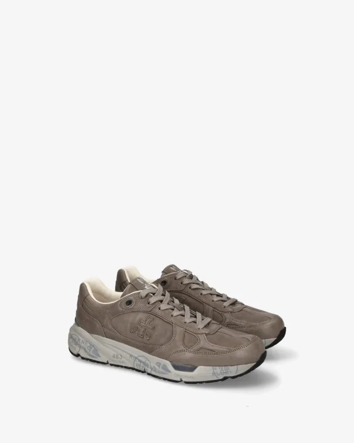 Sneakers Premiata Uomo Tomaia in Pelle Tortora art.  Mase25 8419, foto 2 di 5