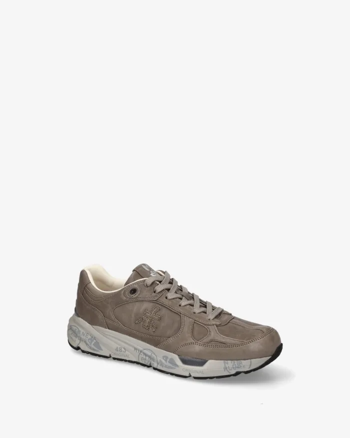 Sneakers Premiata Uomo Tomaia in Pelle Tortora art.  Mase25 8419, foto 4 di 5