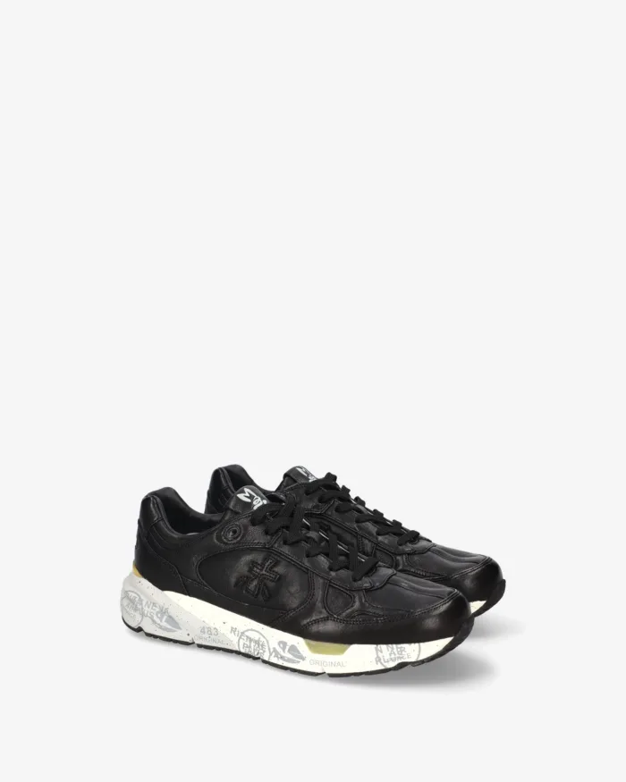 Sneakers Premiata Uomo Tomaia in Pelle Nera art.  Mase25 8420, foto 2 di 5