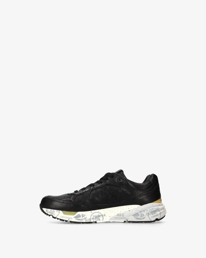 Sneakers Premiata Uomo Tomaia in Pelle Nera art.  Mase25 8420, foto 3 di 5