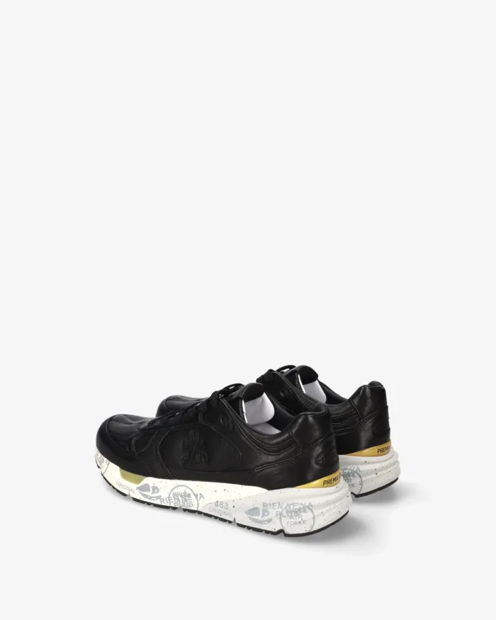 Sneakers Premiata Uomo Tomaia in Pelle Nera art.  Mase25 8420, foto 5 di 5