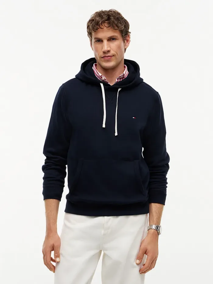 Felpa Blu con Cappuccio e Lacci Uomo Tommy Hilfiger con Logo art. MW0MW37230 DW5, foto 2 di 2
