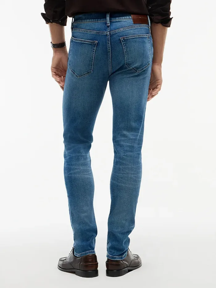 Jeans Bleecker slim fit sbiaditi Uomo Tommy Hilfiger in Denim Lavaggio Medio art. MW0MW44923 1A7, foto 3 di 3