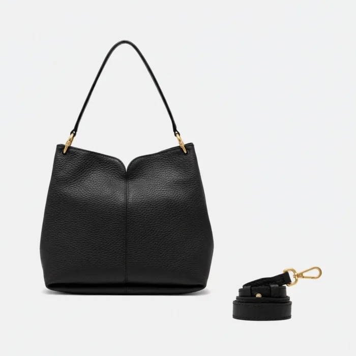 Borsa a Spalla Grande con Tracolla Gianni Chiarini In Pelle Nera art. Sandra Nero, foto 1 di 3