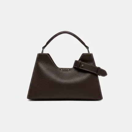 Borsa a Mano Media con Tracolla Gianni Chiarini In Pelle Testa di Moro art. Aurora Espresso