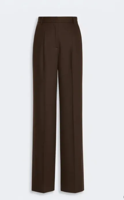 Pantalone regular fit 'S MaxMara in lana Marrone Art. COTTAGE