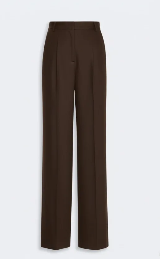 Pantalone regular fit 'S MaxMara in lana Marrone Art. COTTAGE, foto 1 di 2