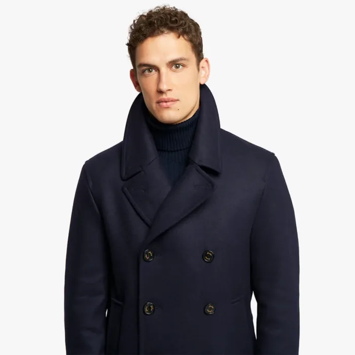 Cappotto Doppiopetto Longuette Peacoat Sealup Genova Padded Blu art. 50092 Col. 91, foto 2 di 4