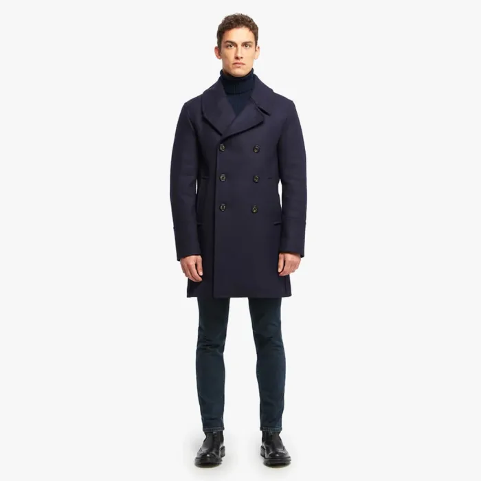 Cappotto Doppiopetto Longuette Peacoat Sealup Genova Padded Blu art. 50092 Col. 91, foto 3 di 4